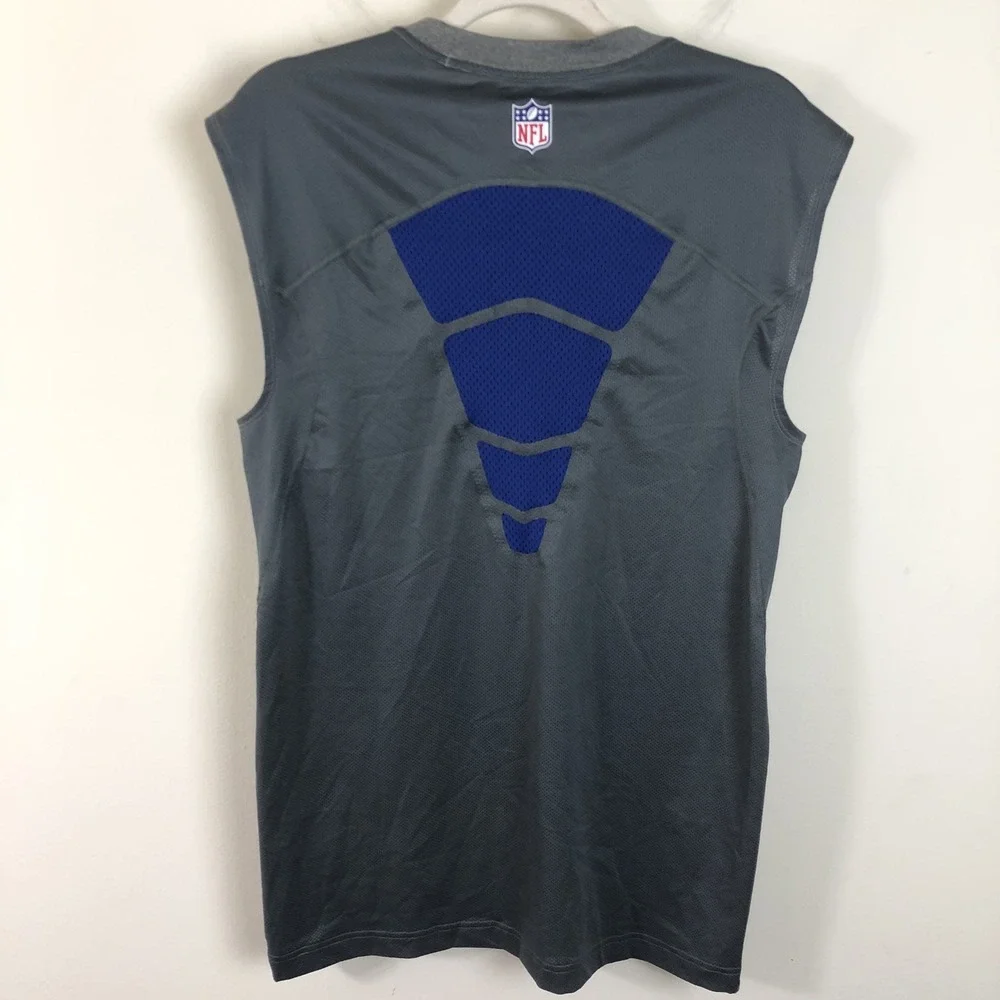 New York Giants Nike NFL On Field Sleeveless Shirt Mens XXL Gray Football Vented